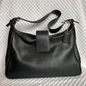 COACH Hobo Black Leather Shoulder Bag